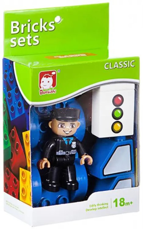 Конструктор с крупными деталями Bricks sets. Дорожная полиция