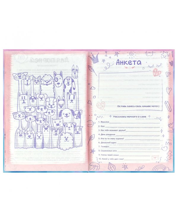 Анкета для друзей. Сладость, 128 листов, А5