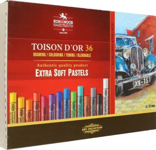 Пастель Пастель сухая художественная Toison d`Or Extra Soft 8555, 36 цветов