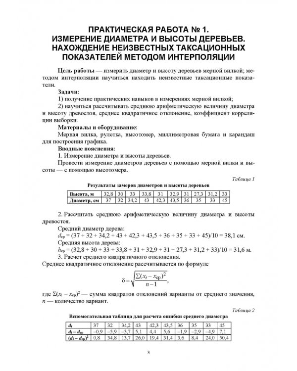 Таксация леса. Практикум. Учебное пособие для СПО
