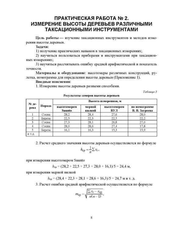 Таксация леса. Практикум. Учебное пособие для СПО