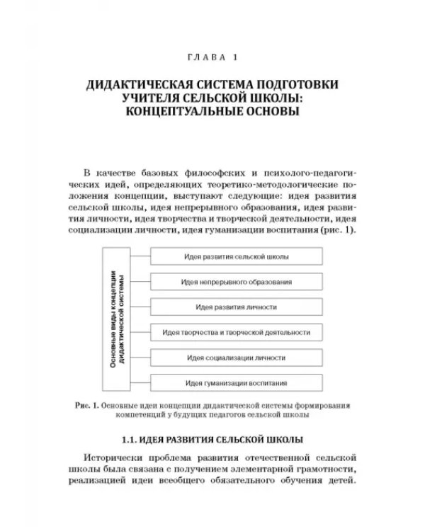 Педагогика. Дидактическая система подготовки учителя сельской школы