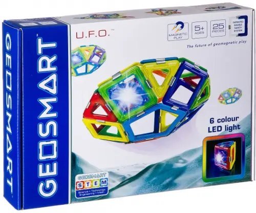 Магнитный конструктор Geosmart. НЛО, светящийся