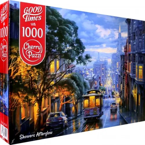 Puzzle-1000 Пазл. Огни города после дождя, 1000 элементов