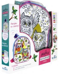 Сумка-рюкзак для раскрашивания. Совы
