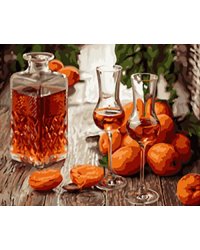 Картина по номерам на холсте. Сладкие абрикосы