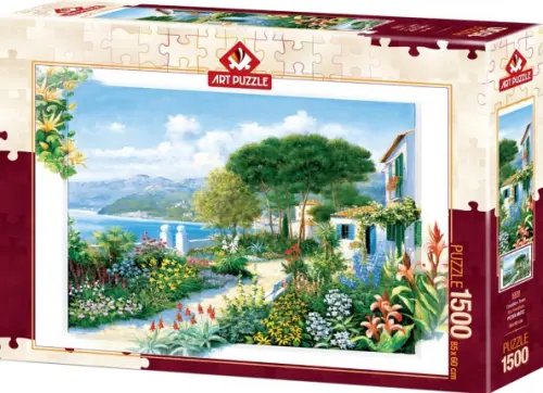 Пазлы 1500 деталей Пазл. Прибрежный городок, 1500 элементов