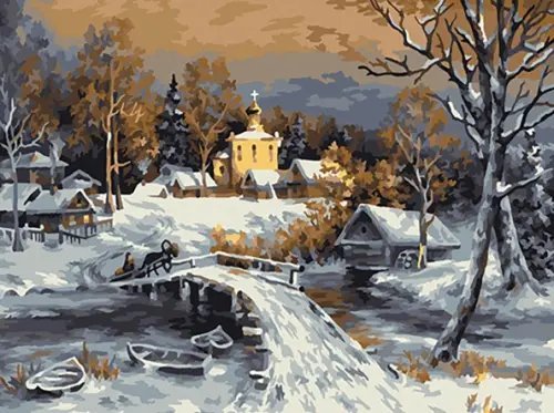 Картина по номерам Зима Картина по номерам Зима