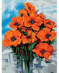 Картина по номерам. Маковый цвет