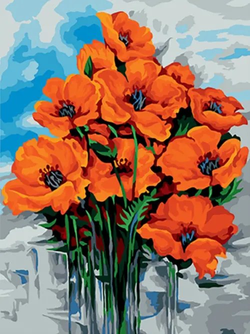 Картина по номерам. Маковый цвет Картина по номерам. Маковый цвет