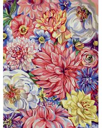 Картина по номерам на холсте. Цветочный ковер