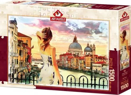 Пазлы 1500 деталей Пазл. Взгляд на Венецию, 1500 элементов