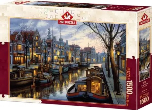 Пазлы 1500 деталей Пазл. Освещённый канал, 1500 элементов