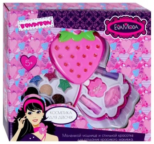 Косметика EvaModa для девочек Набор детской декоративной косметики Косметичка-ягодка