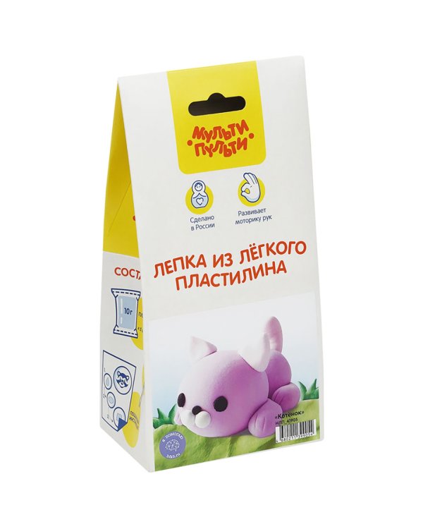 Набор для лепки из легкого пластилина Котенок