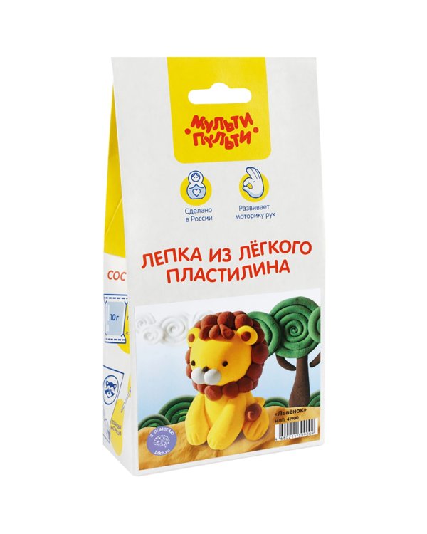 Набор для лепки из легкого пластилина Львенок