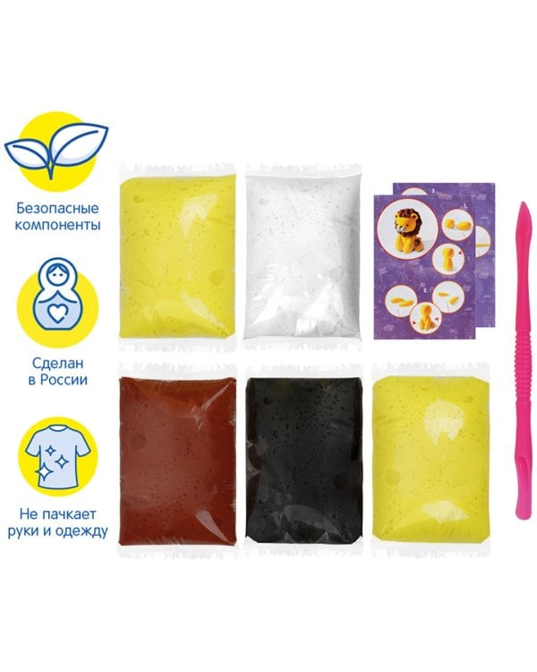 Набор для лепки из легкого пластилина Львенок