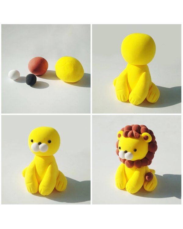 Набор для лепки из легкого пластилина Львенок