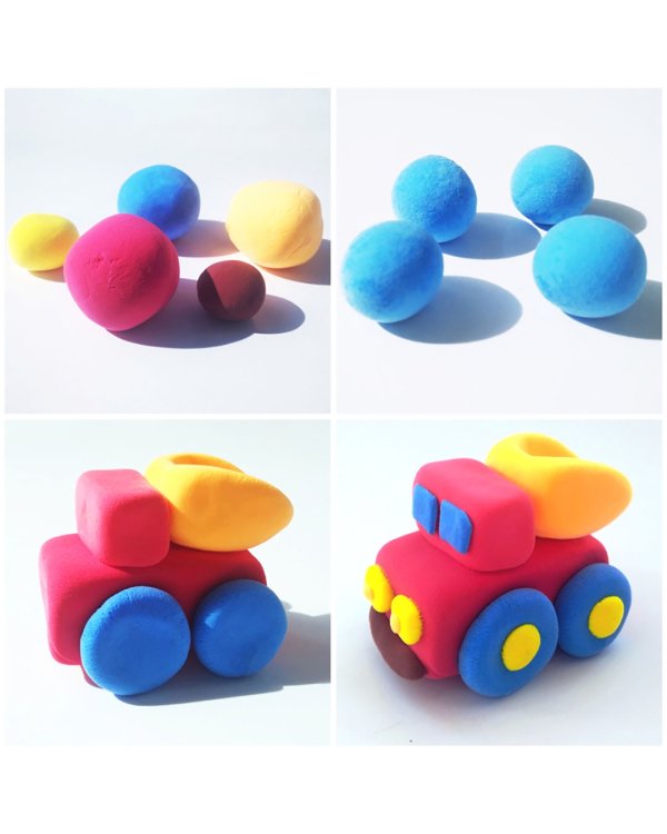 Набор для лепки из легкого пластилина Машинка