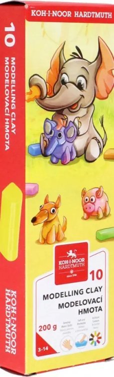 Пластилин 4-10 цветов Пластилин Слоник, 10 цветов