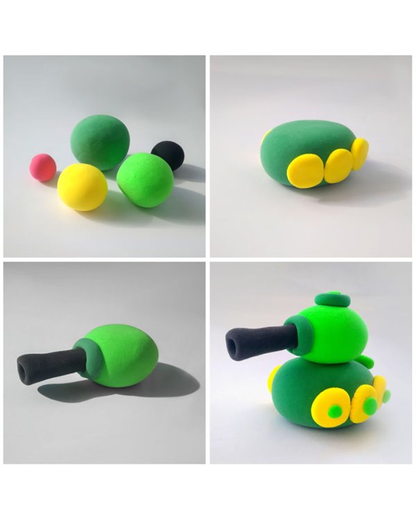 Набор для лепки из легкого пластилина Танк