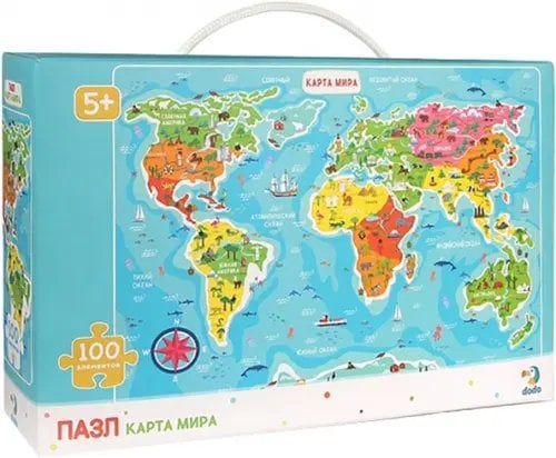 Пазл Карта Мира, 100 элементов Пазл Карта Мира, 100 элементов