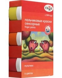 Краски пальчиковые Мультики, 6 цветов, 50 мл, в ассортименте
