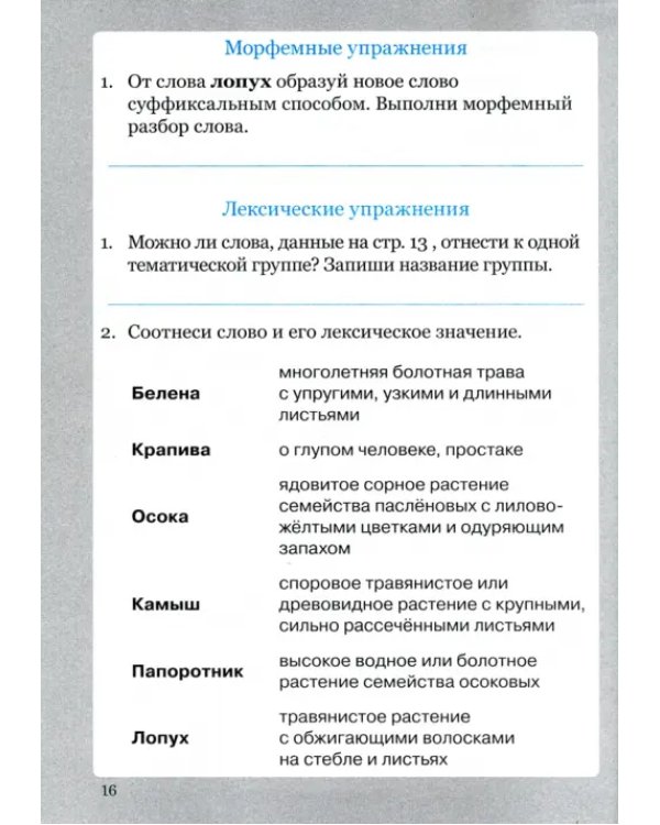 Словарные слова. 4 класс. Рабочая тетрадь