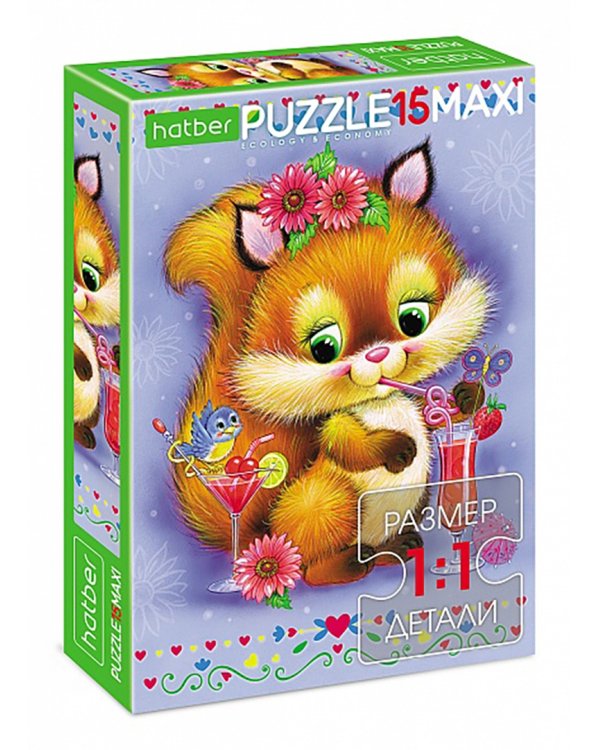 Puzzle-15 MAXI Белочка