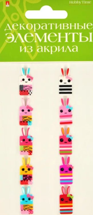 Элементы декоративные из акрила Зайчики Элементы декоративные из акрила Зайчики