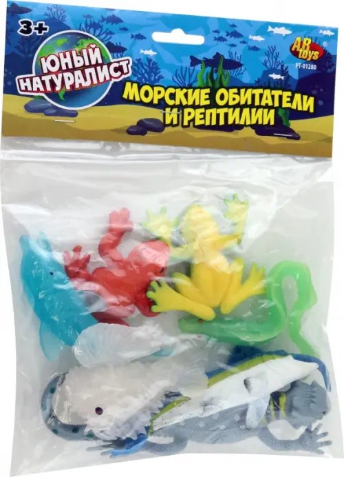 Фигурки-тянучки Морские обитатели и рептилии, 7 штук Фигурки-тянучки Морские обитатели и рептилии, 7 штук