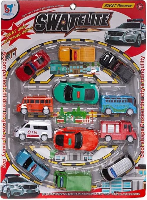 Набор игровой Городские службы, машинки инерционные, 12 штук Набор игровой Городские службы, машинки инерционные, 12 штук