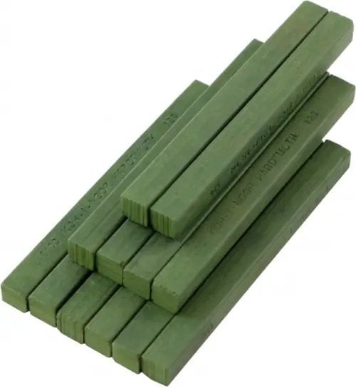 Пастель масляная твердая 8100/126, земля зеленая, 12 штук