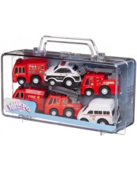 Машинки инерционные Специальные службы, 6 штук, в чемоданчике