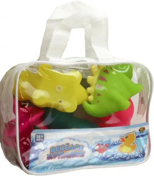 Веселое купание. Сумочка с 5 динозавриками Веселое купание. Сумочка с 5 динозавриками