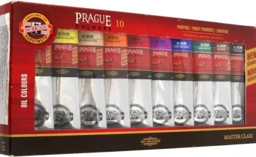 Масло Краски масляные художественные Prague в тюбиках, 10 цветов