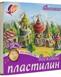 Пластилин восковой Фантазия, 12 цветов, со стеком