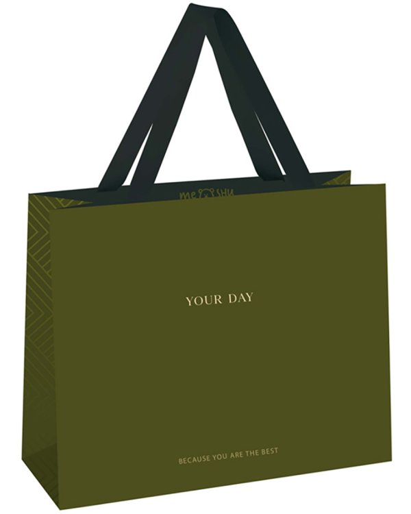 Пакет подарочный Olive tone