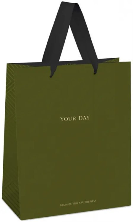 Пакет подарочный Olive tone
