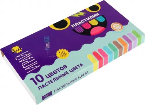 Обложка книги «Пластилин классический Играй, 10 пастельных цветов»