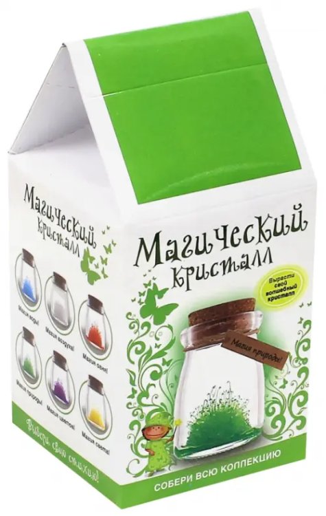 Набор для выращивания кристалла. Магический кристалл. Магия природы. Зеленый (m4)