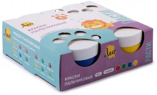 Расти Краски пальчиковые Расти, 4 цвета
