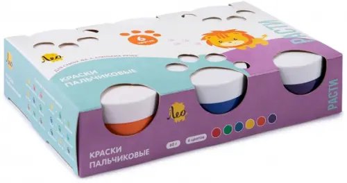 Расти Краски пальчиковые Расти, 6 цветов