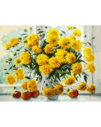 Живопись на холсте. Золотые