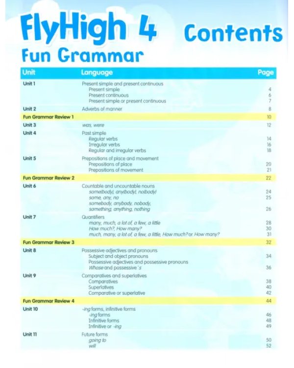 Fly High 4. Fun Grammar Pupils Book