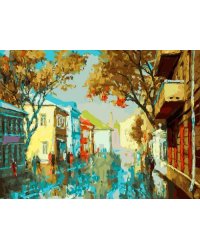 Живопись на холсте. Городское утро
