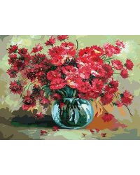 Живопись на холсте. Праздничный букет