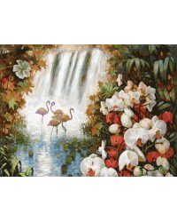 Живопись на холсте. Райский сад