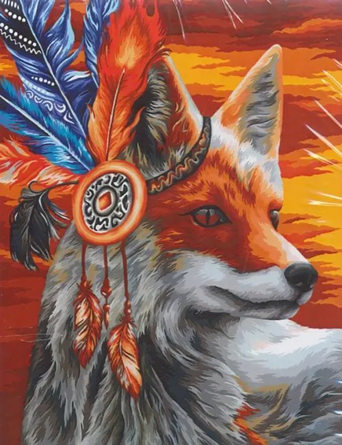 Рисование по номерам "Яркая лисица", 40х50 см (Н121)