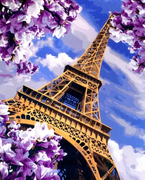 Рисование по номерам на холсте "Русская живопись" Рисование по номерам Эйфелева башня